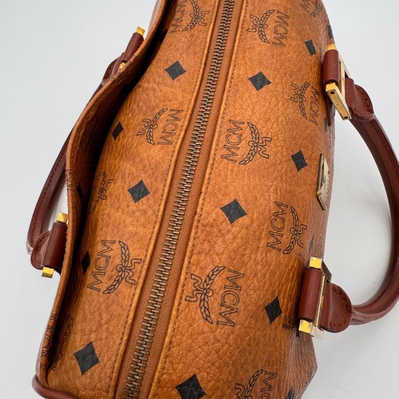 MCM Visteps Boston Bag Cognac - Picture 9 of 11